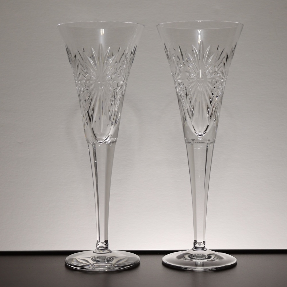 Vintage Waterford Crystal Health Champagne Toasting Flute Millennium Series